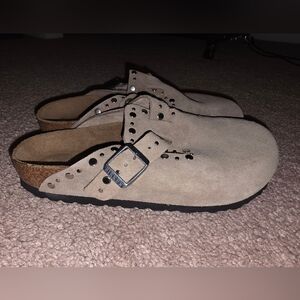 Birkenstock Women’s Boston Rivet Taupe - Small Flaw NEW 36 / 5.5